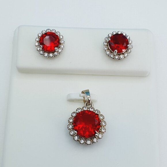 "925 Sterling Silver Cubic Zircon Jewelry Set, UU1P7A7035 - Picture 6 of 9